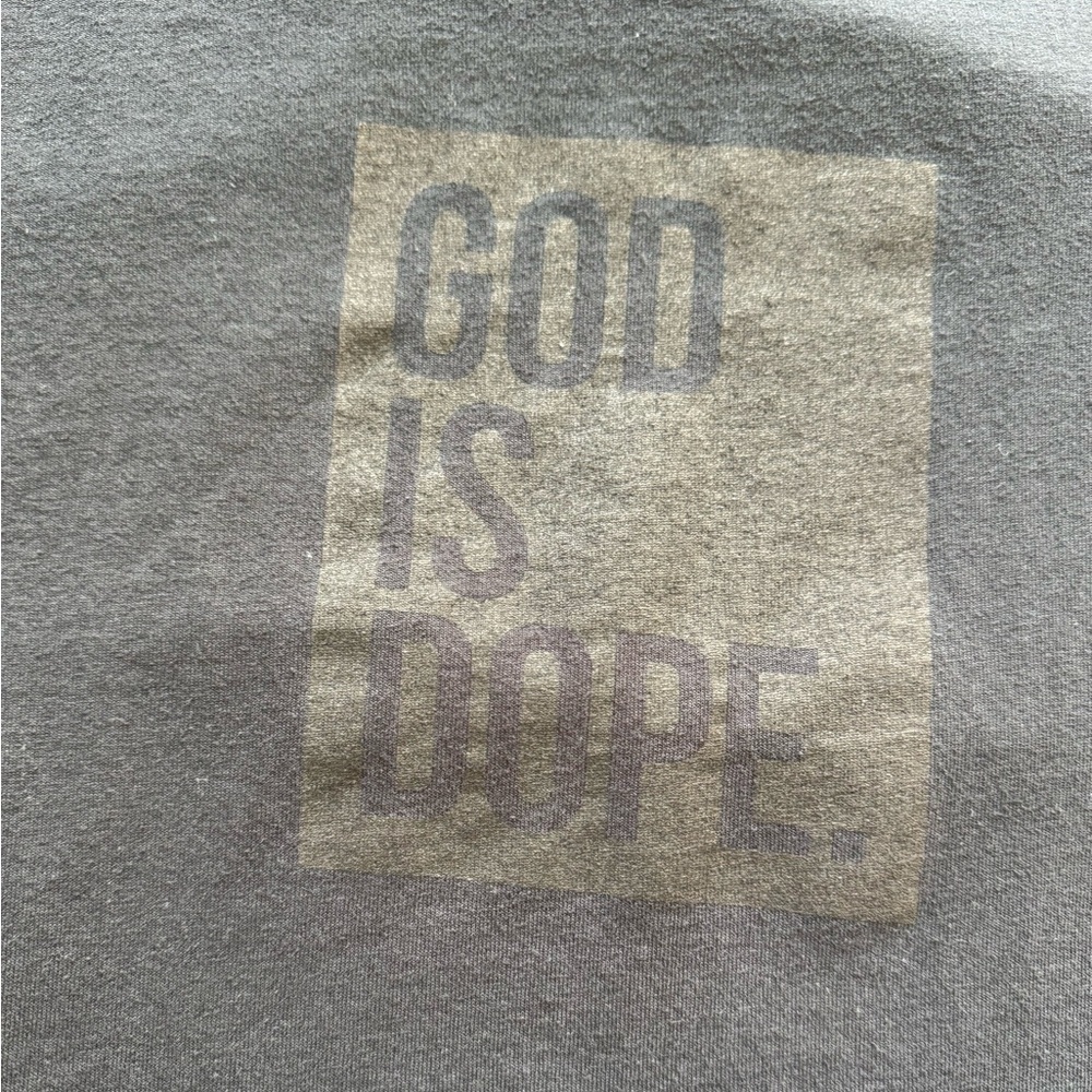 GOD IS DOPE Cotton Short Sleeve Tee Unisex Size 2XL Black - Picture 3 of 8